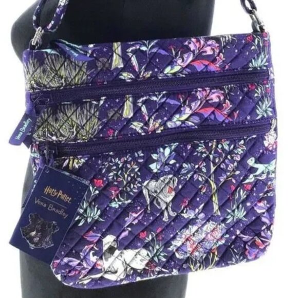 Vera Bradley Harry Potter Forbidden Forest Triple Zipper Crossbody Bag NWT - Picture 1 of 5